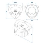 Supporto per connettore in plastica per spina a 13 poli