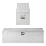 Cassetta porta attrezzi in alluminio per rimorchio 1240 x 400 x H380 mm