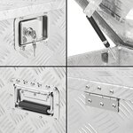 Cassetta porta attrezzi in alluminio per rimorchio 1240 x 400 x H380 mm