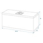 Cassetta porta attrezzi in alluminio per lato rimorchio 600 x 250 x 250 mm