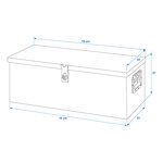 Cassetta porta attrezzi in alluminio per rimorchio 760 x 320 x H270 mm