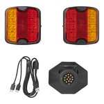 Set di illuminazione per rimorchio LED con magneti senza fili (Bluetooth) a 13 poli
