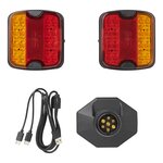 Set di illuminazione per rimorchio LED con magneti senza fili (Bluetooth) a 7 poli