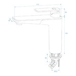 Miscelatore Vector S Cucina diametro 33 mm cromo x5