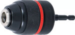 Mandrino a serraggio rapido versione in metallo attacco esagono esterno (1/4) x 20 UNF 1,5 - 13 mm