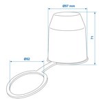 Coprigancio in plastica con anello x5 pezzi