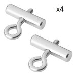 Fermate finali per binario tenda 7/8mm set da 4 pezzi