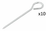 Picchetto per tenda 19cm alluminio con occhiello x10 pezzi