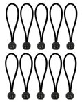 Tenditore tenda elastico 15cm con pallina di plastica - set da 10 pezzi