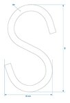 Gancio a S diametro 4mm 4,4x2,1cm x10 pezzi