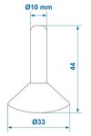Copertura antipioggia per palo della tenda x10 pezzi