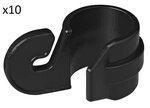 Clip per tenda per palo tenda 19-22mm con gancio x10 pezzi