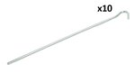 Picchetto per tenda 25 cm in metallo con occhiello aperto x10 pezzi