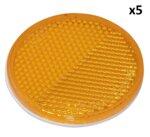 Riflettore arancione 60mm autoadesivo x5 pezzi