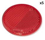 Riflettore rosso 60mm autoadesivo x5 pezzi