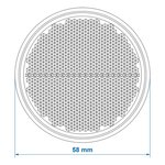 Riflettore rosso 58 mm autoadesivo con piastra di base x5 pezzi