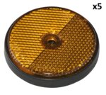 Riflettore arancione 60 mm con fissaggio a vite x5 pezzi