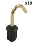 Tappo per tenda 19 mm con gancio rotondo x10 pezzi