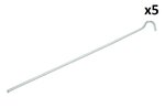 Picchetto da tenda in metallo 30 cm con occhiello aperto – set da 5 pezzi
