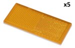 Riflettore arancione 82x36 mm autoadesivo – Confezione da 5 pezzi