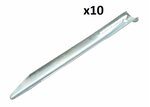 Picchetto da tenda 22 cm in metallo semitondo – Confezione da 10 pezzi