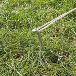 Picchetto da tenda 22 cm in metallo semitondo – Confezione da 10 pezzi