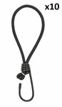 Tenditore tenda elastico nero con gancio x10 pezzi
