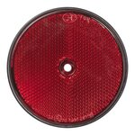 Riflettore rosso 80 mm con fissaggio a vite x10 pezzi