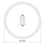 Riflettore bianco 80 mm con fissaggio a vite x10 pezzi