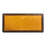 Riflettore arancione 85x39 mm autoadesivo con piastra di base x10 pezzi