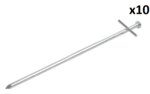 Picchetto in metallo 23 cm con perno trasversale saldato x10 pezzi