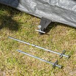 Picchetto in metallo 23 cm con perno trasversale saldato x10 pezzi