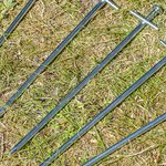 Picchetto in metallo 23 cm con perno trasversale saldato x10 pezzi