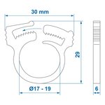 Fascetta a scatto 17–19 mm x10 pezzi