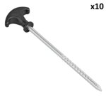 Picchetto da tenda 20,5 cm in acciaio zincato avvitabile x10 pezzi