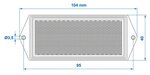 Catadiottro rosso 104x40 mm con fissaggio a vite x10 pezzi