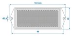 Catadiottro bianco 104x40 mm con fissaggio a vite x10 pezzi