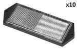 Catadiottro bianco 104x40 mm con fissaggio a vite x10 pezzi