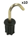 Tappo per tenda 22 mm con gancio rotondo x10 pezzi