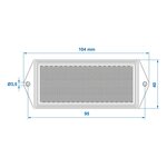 Reflector arancione 104x40mm con fissaggio a vite x10 pezzi