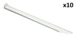 Picchetto tenda 22 cm in alluminio semi-rotondo x10 pezzi