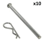 Perno metallico separato per piedino di stabilizzazione x10 pezzi