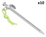 Picchetto da roccia 20 cm in acciaio zincato con gancio a L Heavy Duty x10 pezzi