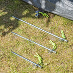 Picchetto da roccia 20 cm in acciaio zincato con gancio a L Heavy Duty x10 pezzi