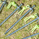 Picchetto da roccia 20 cm in acciaio zincato con gancio a L Heavy Duty x10 pezzi