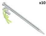 Picchetto da roccia 20 cm acciaio zincato con gancio a P Heavy Duty x10 pezzi