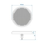 Catarifrangente bianco 60 mm con bullone 5 x10 pezzi