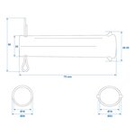 Asse per ruota jockey 35 mm x10 pezzi