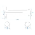 Asse per ruota jockey 60 mm x10 pezzi