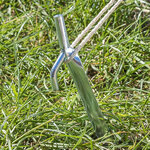 Picchetto da tenda 25 cm in metallo con gancio x10 pezzi